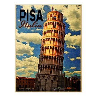 Tower Of Pisa ltaly Postcard