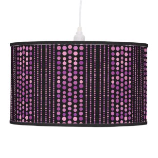 Chic Purple Polka Dots Black Pendant Lamp