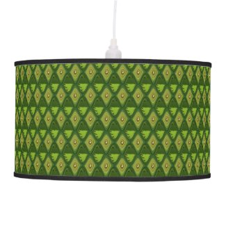 Trendy Green Geometric Pattern Hanging Lamp