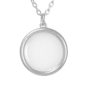 Round Necklace, Silver Plated