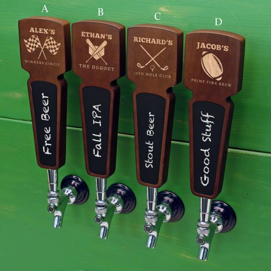 Sports Bar Custom Beer Tap Handle With Chalkboard