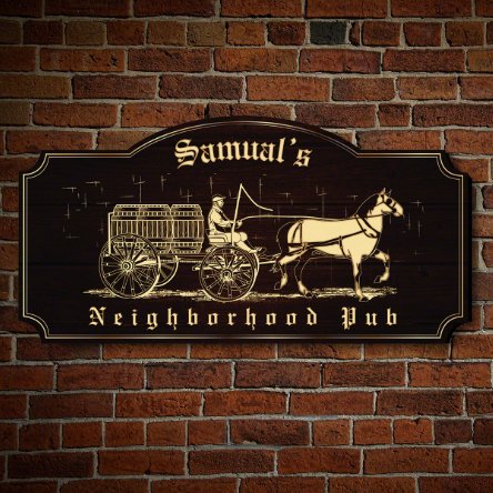 Neighborhood Pub Historic Beer Barrels Wall Sign