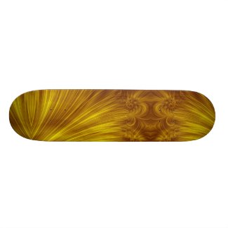 Golden Light Fractal Skateboard Deck