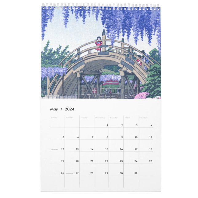 Kawase Hasui Scenery Calendar (May 2024)