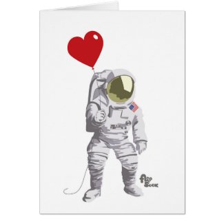 Astronaut Valentine Card