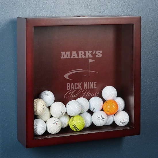 Back Nine Club House Personalized Golf Shadow Box