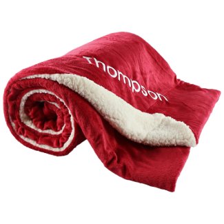 Red Sherpa Throw Blanket