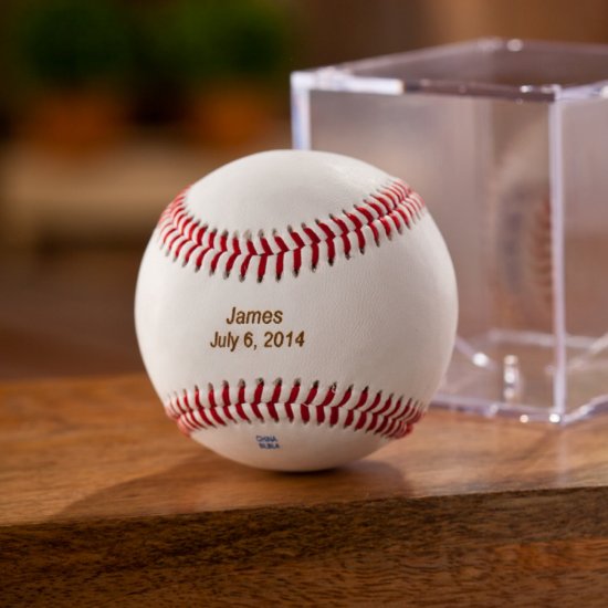 Personalized Rawlings Baseball with Stand
