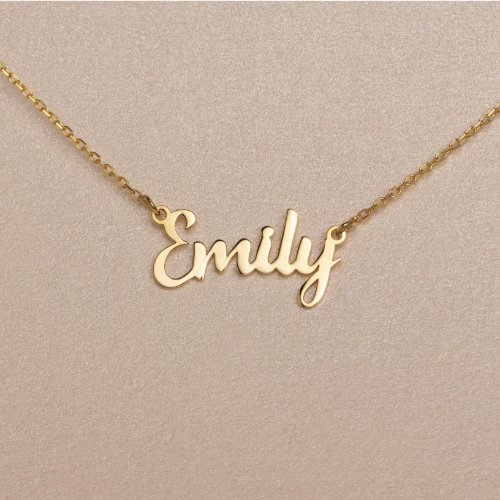 Unique Gold or Silver Name Chain Necklace
