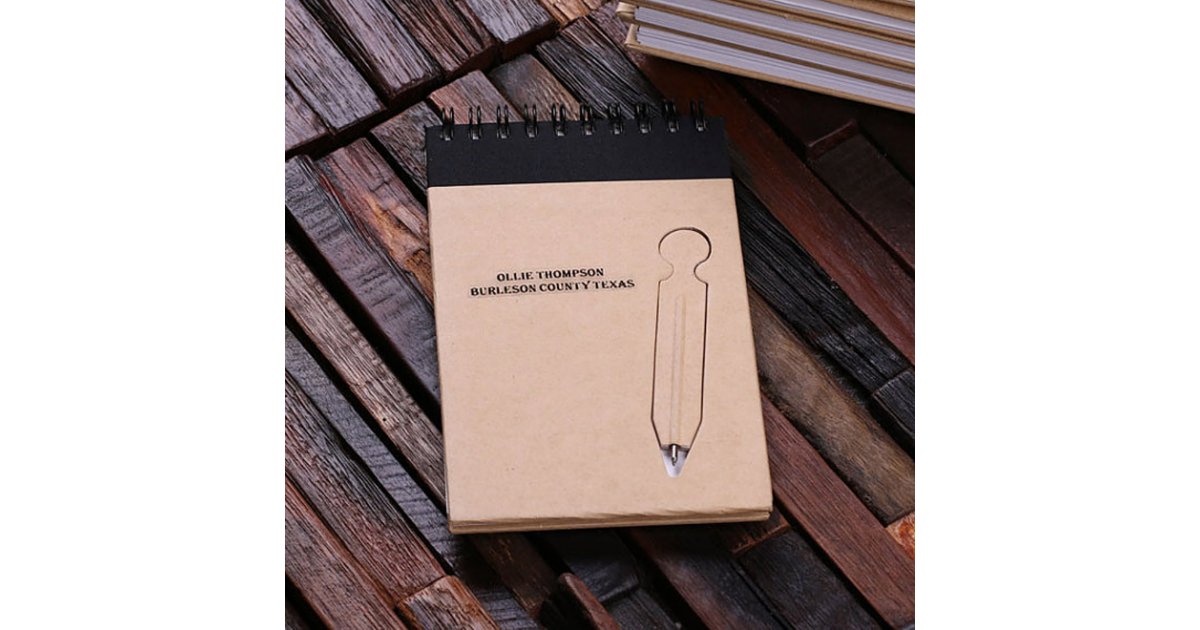Personalized Engraved Memo Pad With Pen | Zazzle.com
