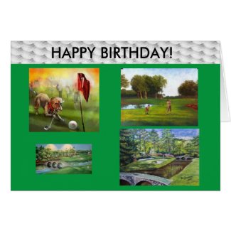 Golfers Happy Birthday card! Card