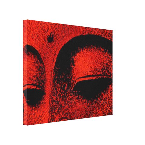 Red Buddha Wrapped Canvas