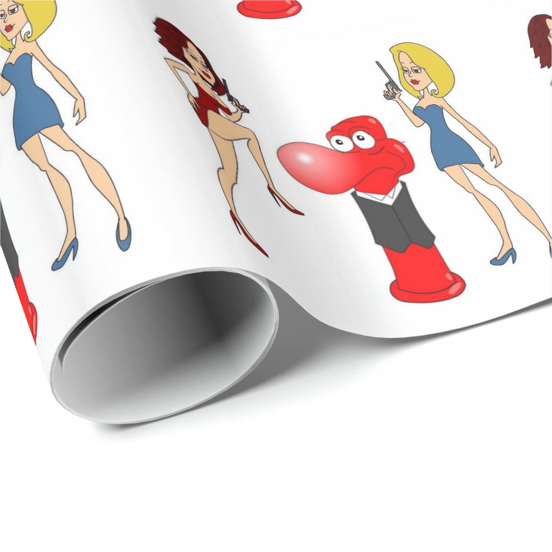 Johnny Condom Fully Loaded Wrapping Paper (Roll Corner)