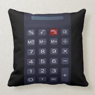 calculator throw pillow