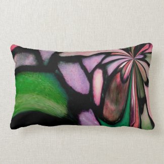 Pink Tiffany Flow Lumbar Pillow