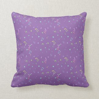 Confetti and Streamers Throw Pillow