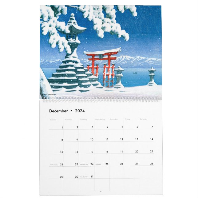 Kawase Hasui Scenery Calendar (Dec 2024)