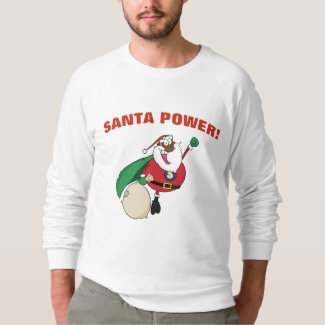 Superhero Black Santa Power Shirt