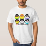 Cute Black-masked lovebirds cartoon t-shirt