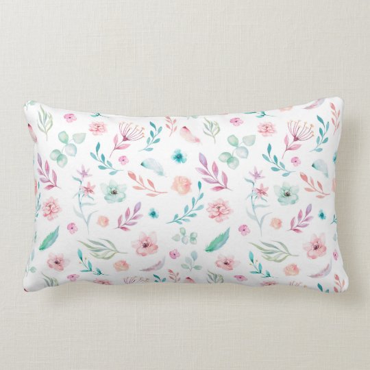Whimsical Floral Throw Pillow