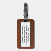 Football Design Luggage Tags (Back Vertical)