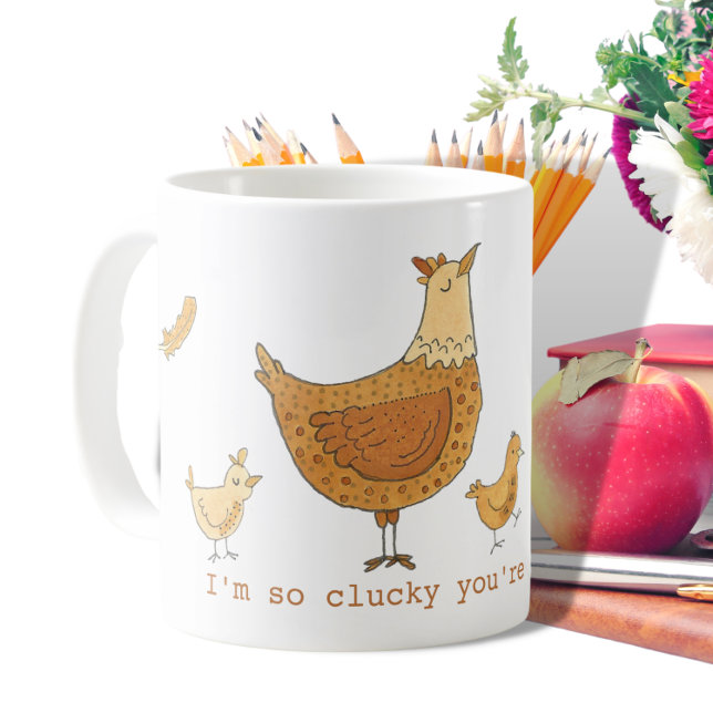 Cute Teacher Appreciation Chicken Pun Gift Coffee Mug (Creator Uploaded)