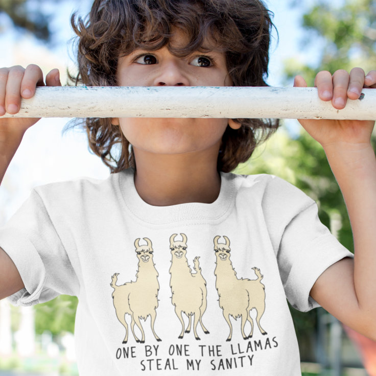 One by One the Llamas Steal my Sanity Funny Saying T-Shirt
