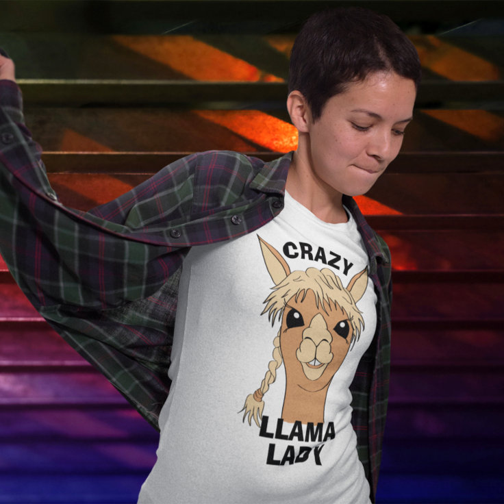 Crazy Llama Lady T-Shirt