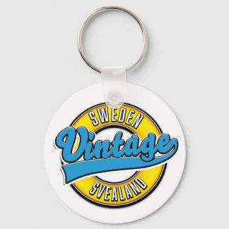 Svealand Sweden Vintage style logo Keychain