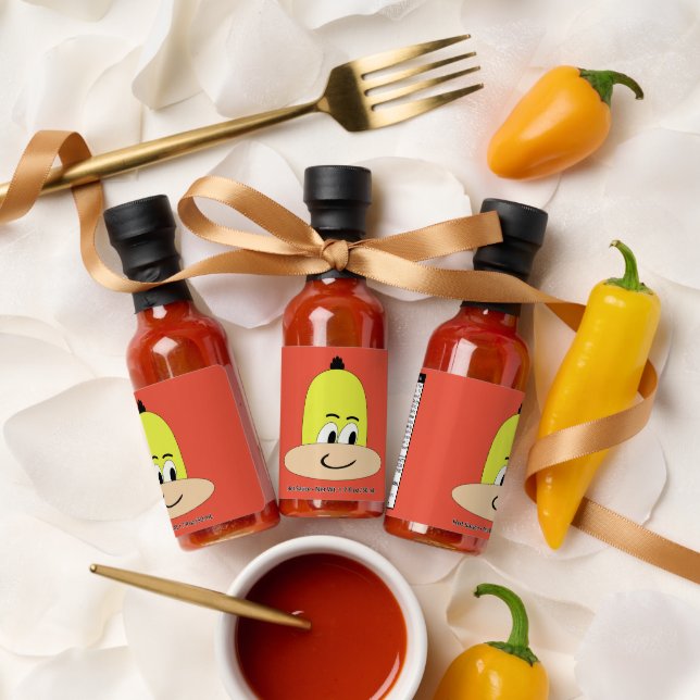 Sveety Funny Comic Pepper Character Hot Sauces (Wedding)
