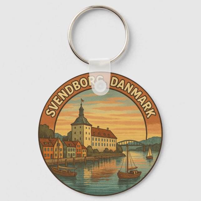 Svendborg Denmark Castle Keychain (Front)