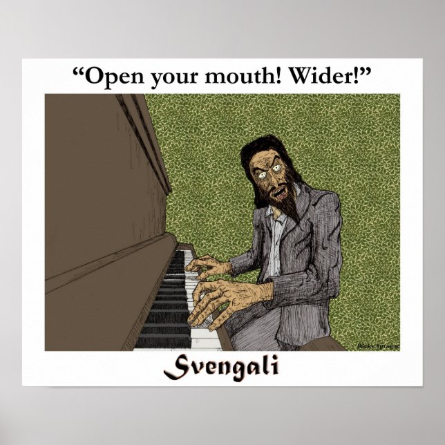Svengali at the piano poster (Front)