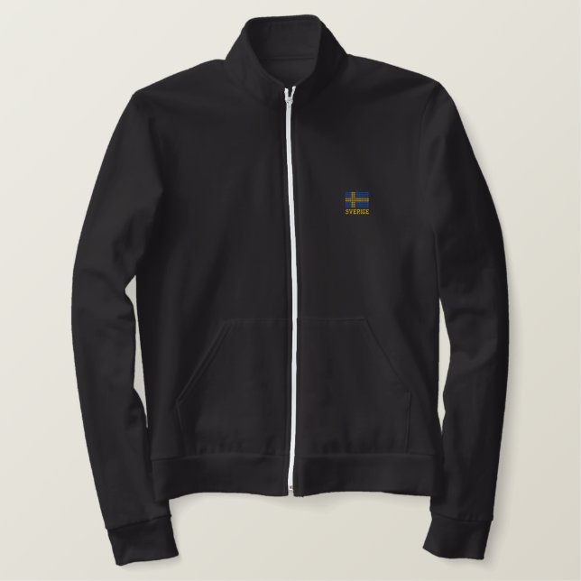Svenska flaggan jacka - Swedish flag jacket (Design Front)