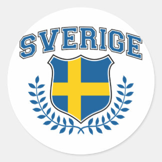 Sverige Classic Round Sticker