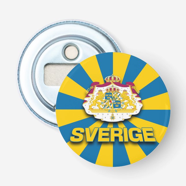 Sverige Coat of Arms Bottle Opener (Front)