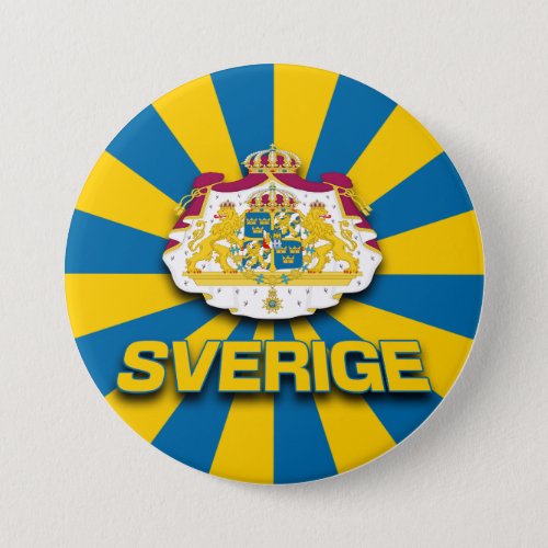 Sverige Coat of Arms Button