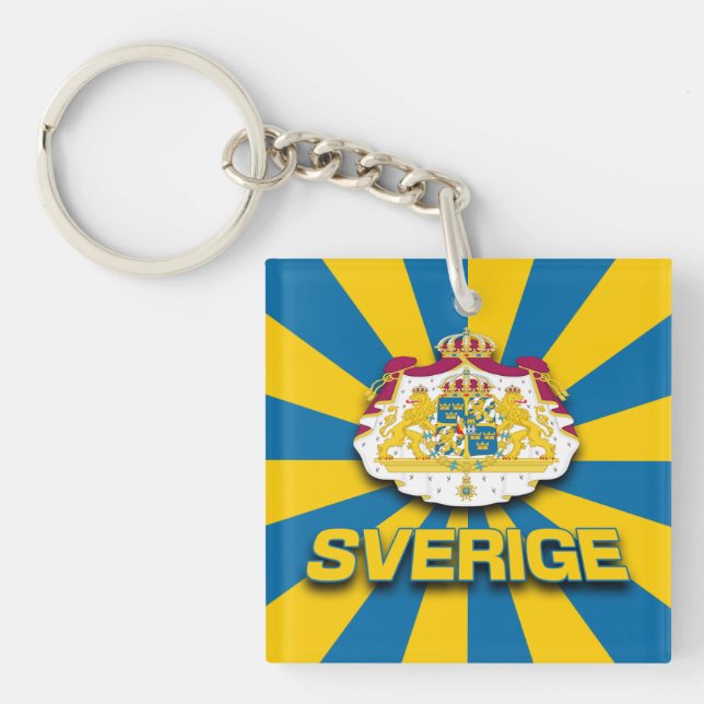 Sverige Coat of Arms Keychain (Front)