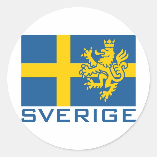Sverige Flag Classic Round Sticker (Front)