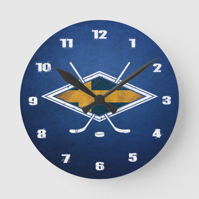 Sverige Ishockey Swedish Ice Hockey Clock (Front)