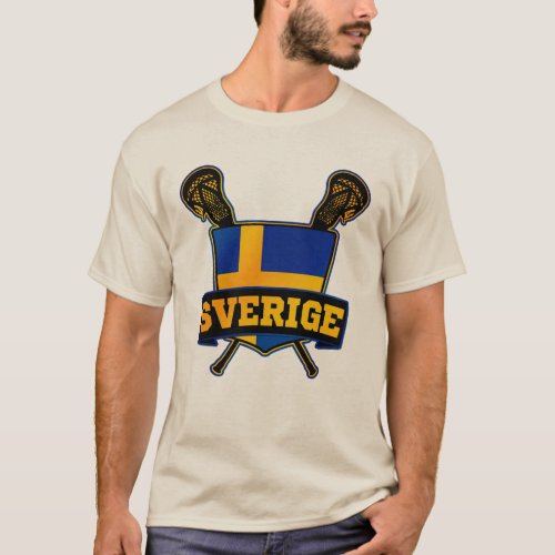 Sverige Sweden Lacrosse T_Shirt