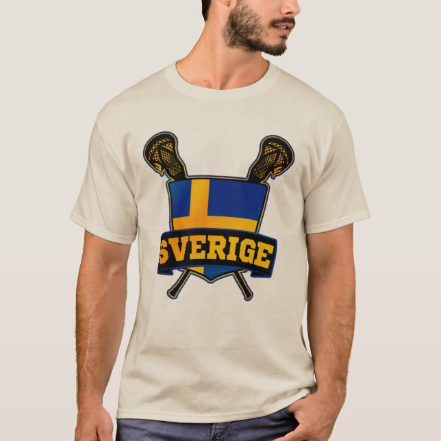 Sverige Sweden Lacrosse T-Shirt (Front)