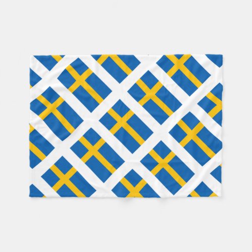 Sverige Sweden Swedish Flag Fleece Blanket