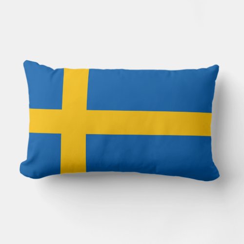 Sverige Sweden Swedish Flag Lumbar Pillow