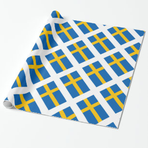 Sverige Sweden Swedish Flag Wrapping Paper