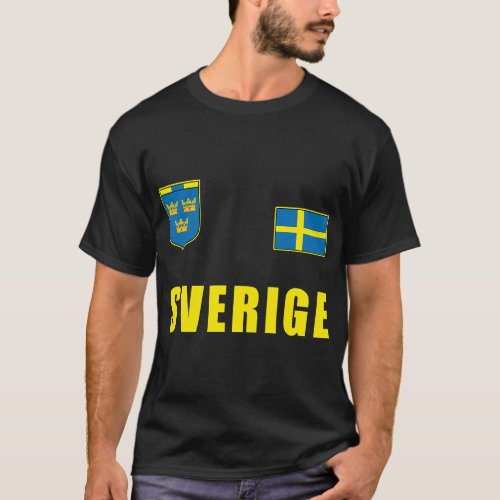 Sverige Sweden Swedish Soccer Jersey Trikot T_Shirt