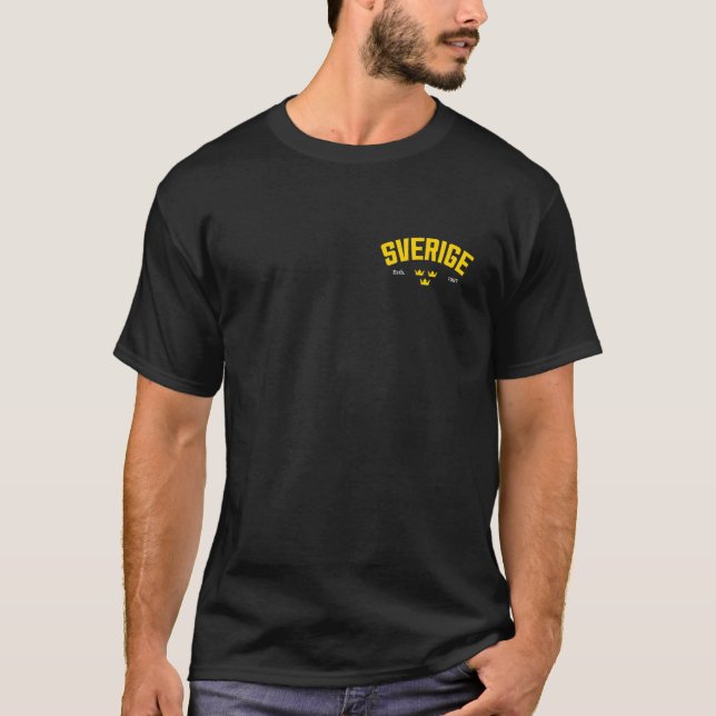 Sverige Sweden Tre Kronor Swedish Holiday T-Shirt (Front)