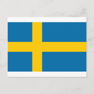 Sveriges Flagga - Flag of Sweden - Swedish Flag Postcard