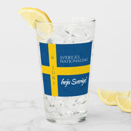 Sveriges Nationaldag Swedish National Day Flag Glass