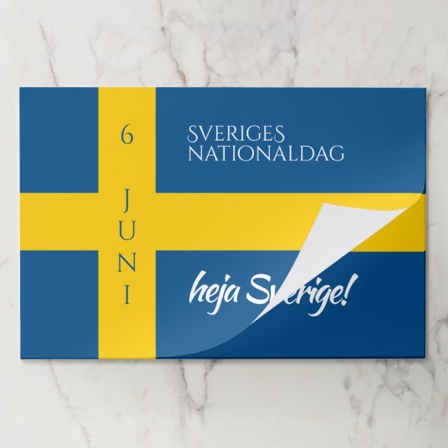 Sveriges Nationaldag Swedish National Day Flag Paper Pad (Folded)