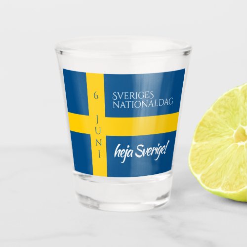 Sveriges Nationaldag Swedish National Day Flag Shot Glass